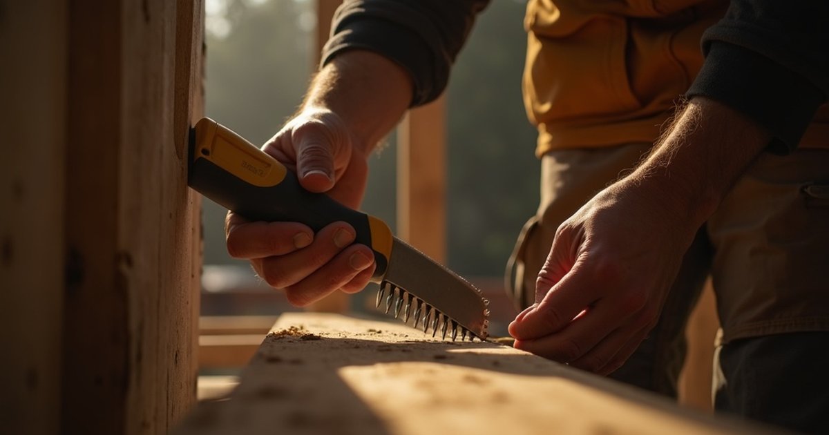 Experienced carpenter finishing work on a residential renovation site in the late afternoon — skilled tradesperson with options in a competitive labour market
